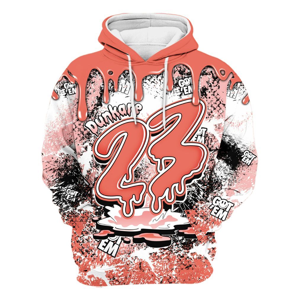 Hoodie To Match Low OG PSG 1s - Dripping 23 Drip All Over Print