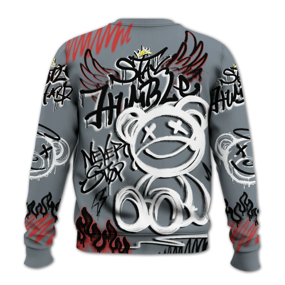 Sweatshirt To Match Wolf Grey 13s - Humble Drip Streetwear Graffity All Over Print