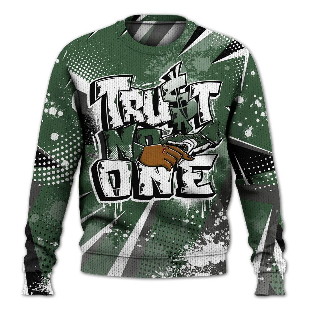 Knitted Sweater To Match Dunk Low Skateboards Black - Poly Trust No One Dripping