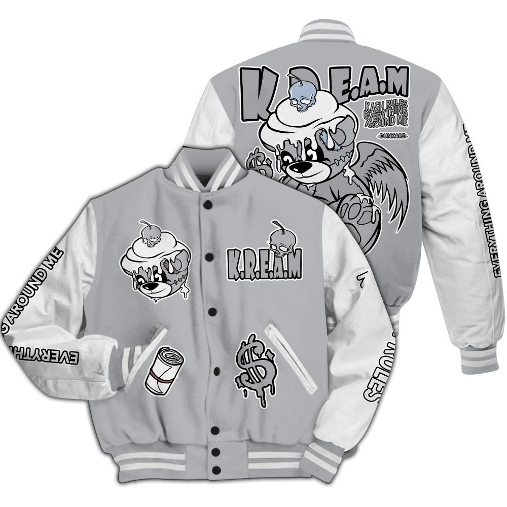 Varsity Jacket To Match Low OG Wolf Grey 1s - Loot Bear All Over Print