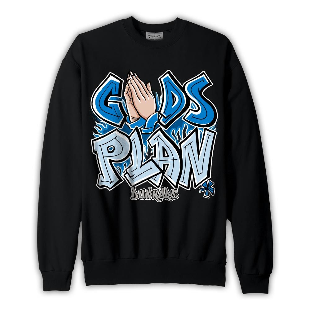 Sweatshirt To match Industrial Blue 4s Sweatshirt - Gods Plan Graffiti Graphic