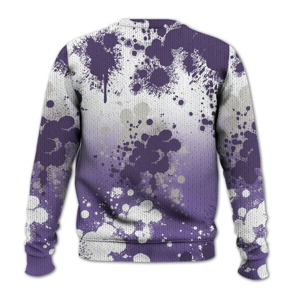 Knitted Sweater To Match Dunk Low Black Raspberry - Trust No One Scary