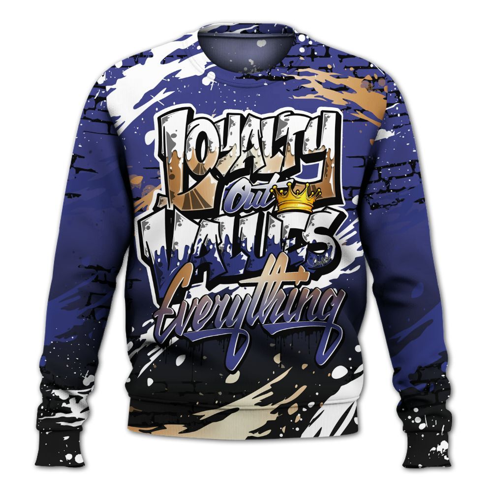 Sweatshirt To Match JM Pro Black Concord - Values Of Loyalty Drip All Over Print