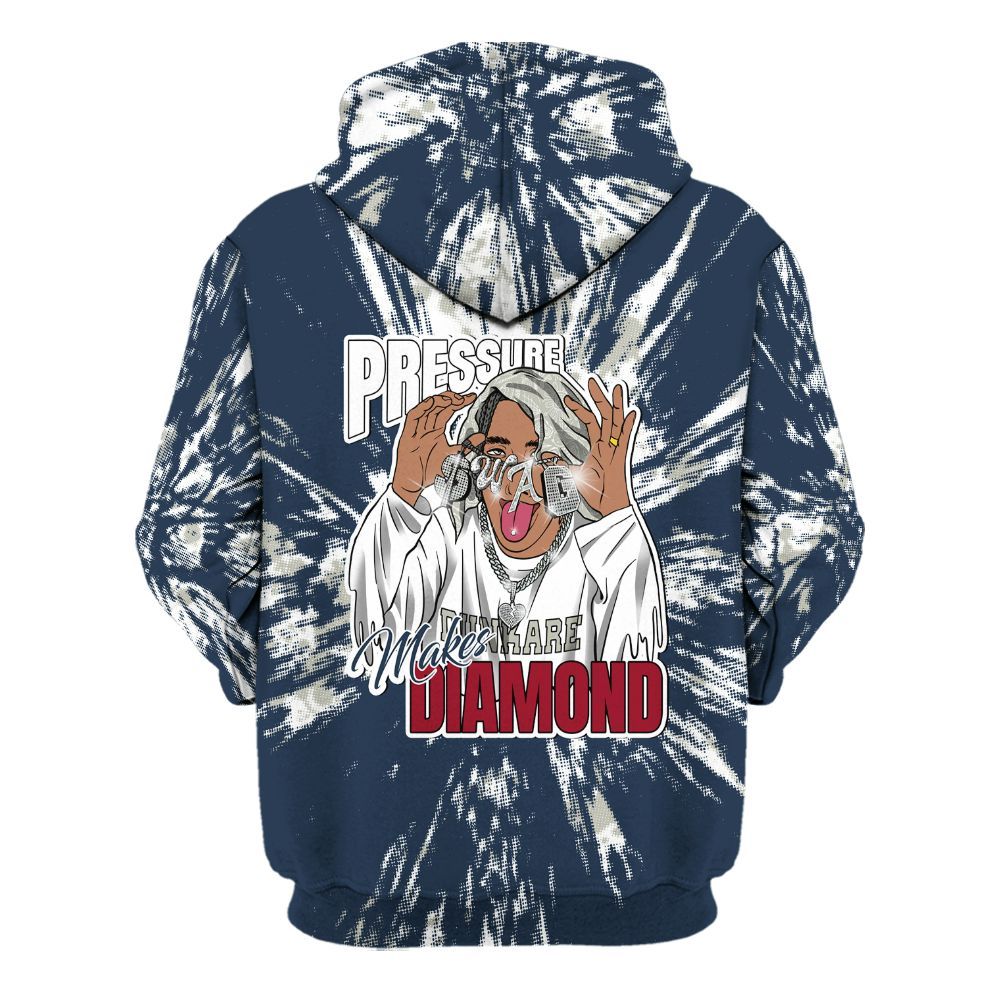 Hoodie To Match White Midnight Navy 6s - Pressures Makes Hoodie To Match Lux All Over Print