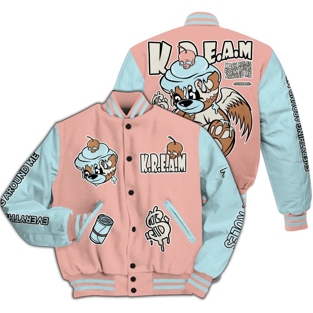 Varsity Jacket To Match Dunk Low Glacier Arctic - Loot Bear All Over Print