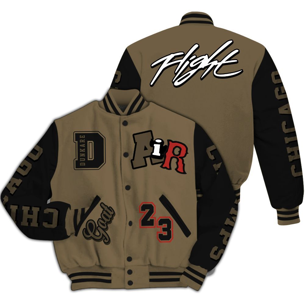Varsity Jacket To Match Olive 9s - AIR Number 23 GOAT All Over Print