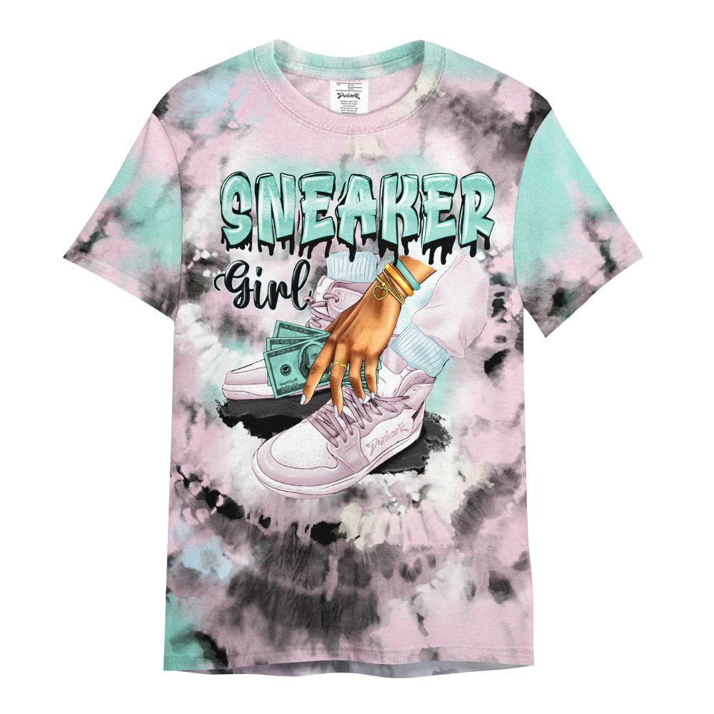 Shirt To Match Retro Easter 5s - SNEAKER Girl Money Drip Tie Dye All Over Print