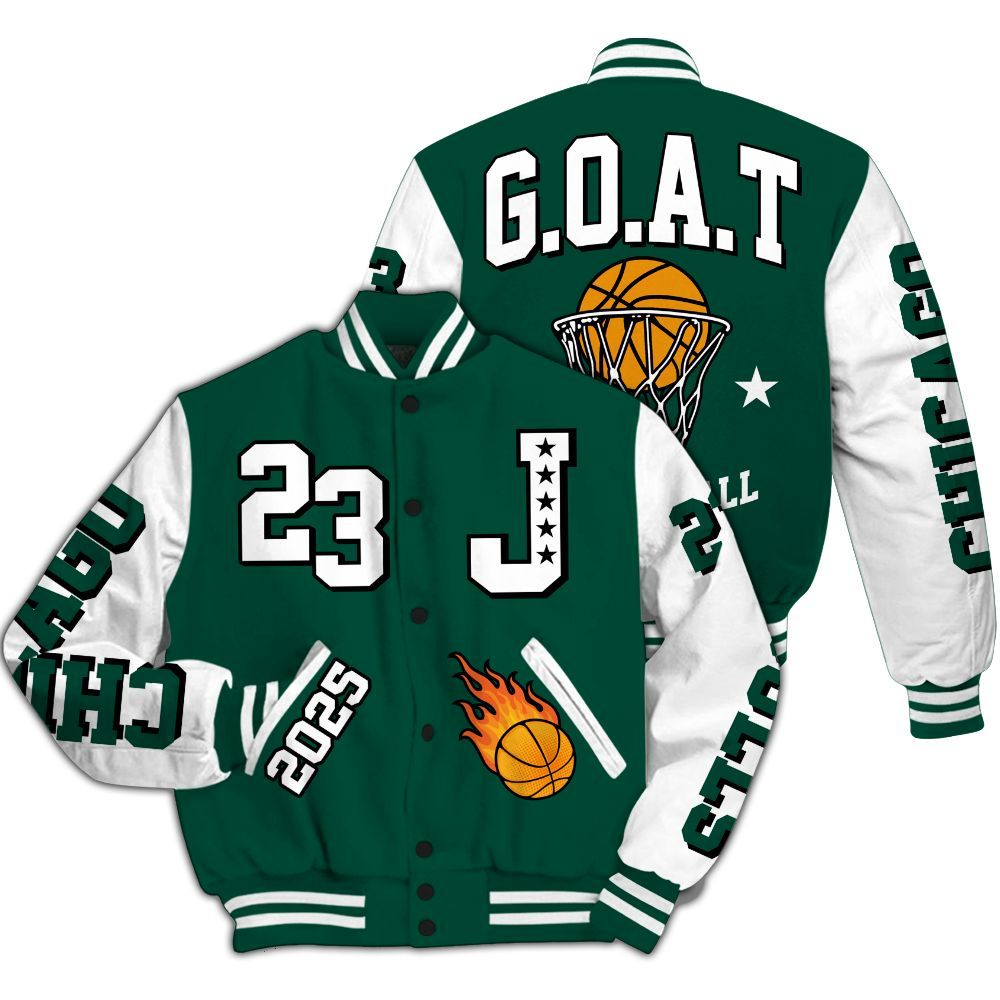Varsity Jacket To Match Oxidized Green 4s - Chicago 23 Basketball All Over Print