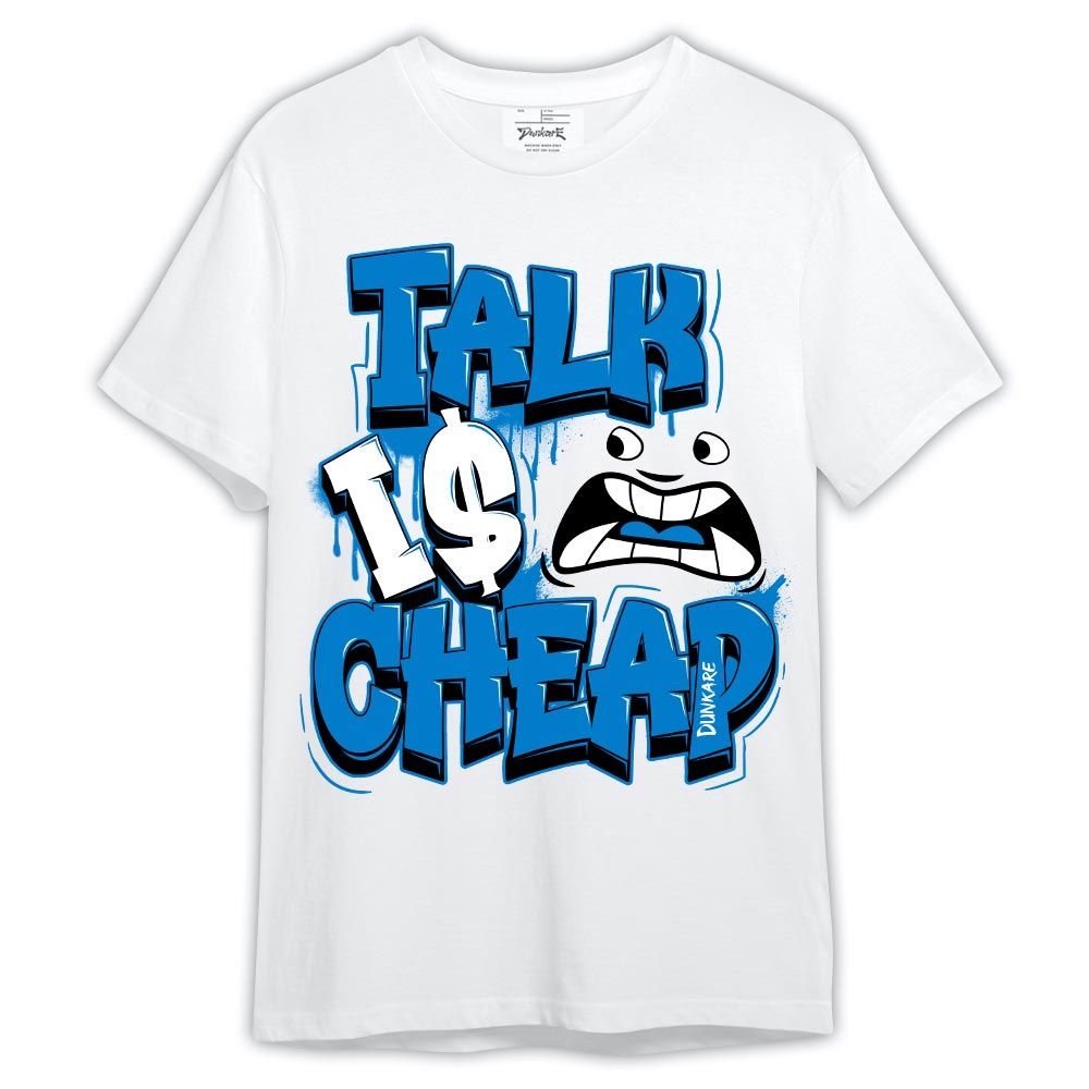 Shirt To Match Industrial Blue 4s - Talk Is Cheap Shirt Military Blue 4s Outfit