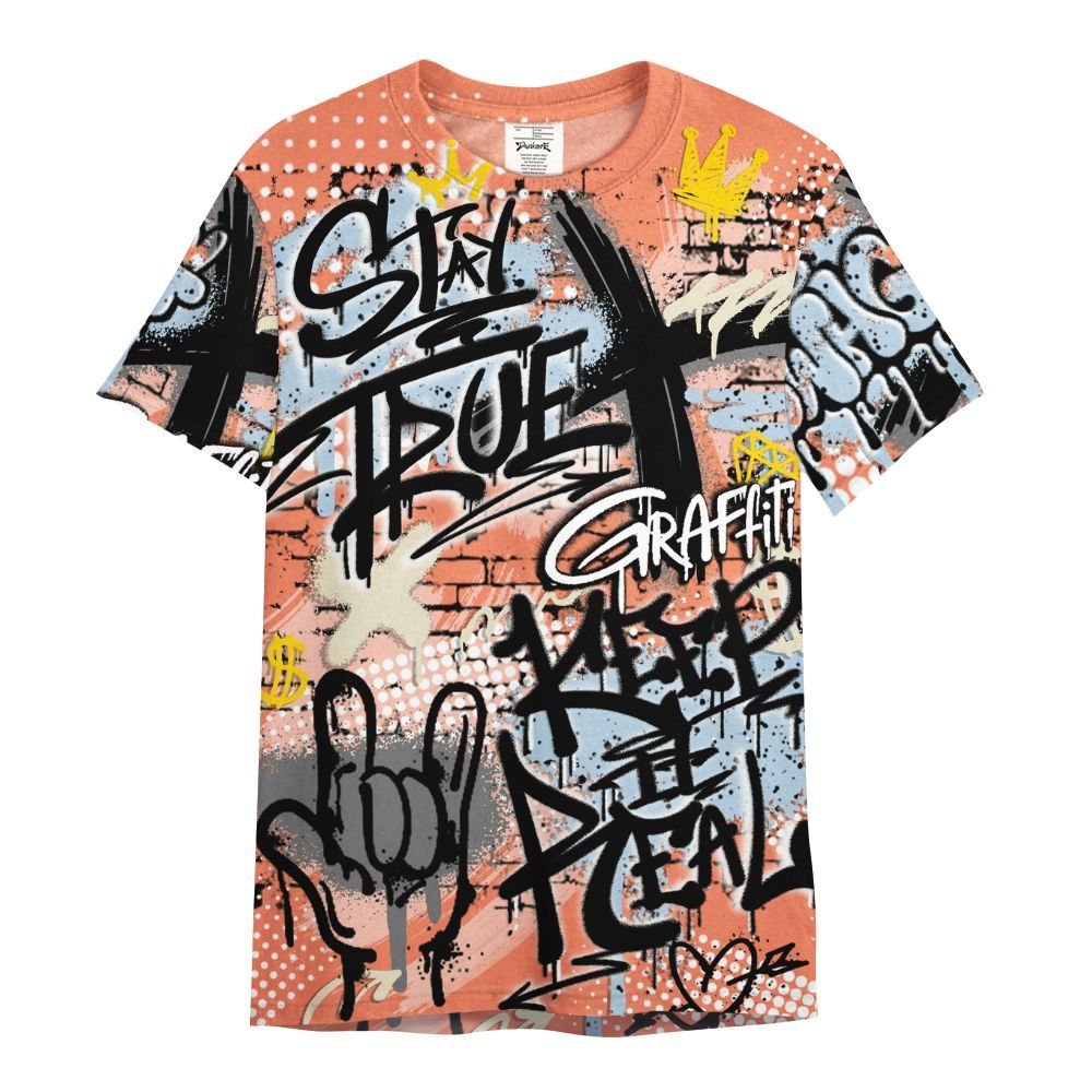 Shirt To Match DJ Khaled Crimson Bliss 5s - True It Real Graffiti Streetwear All Over Print