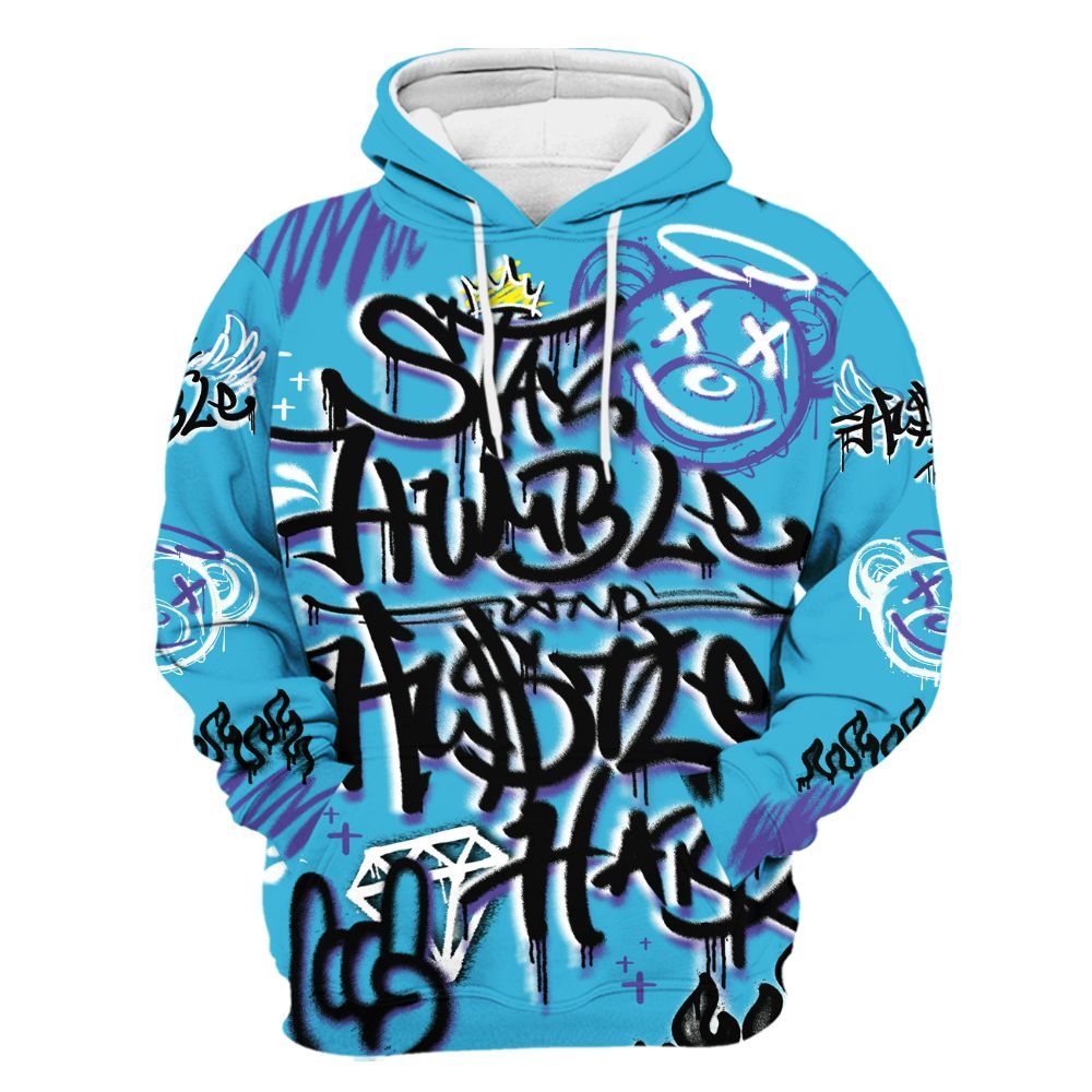 Hoodie To Match Retro Aqua 6s - Humble Drip Streetwear Graffity All Over Print