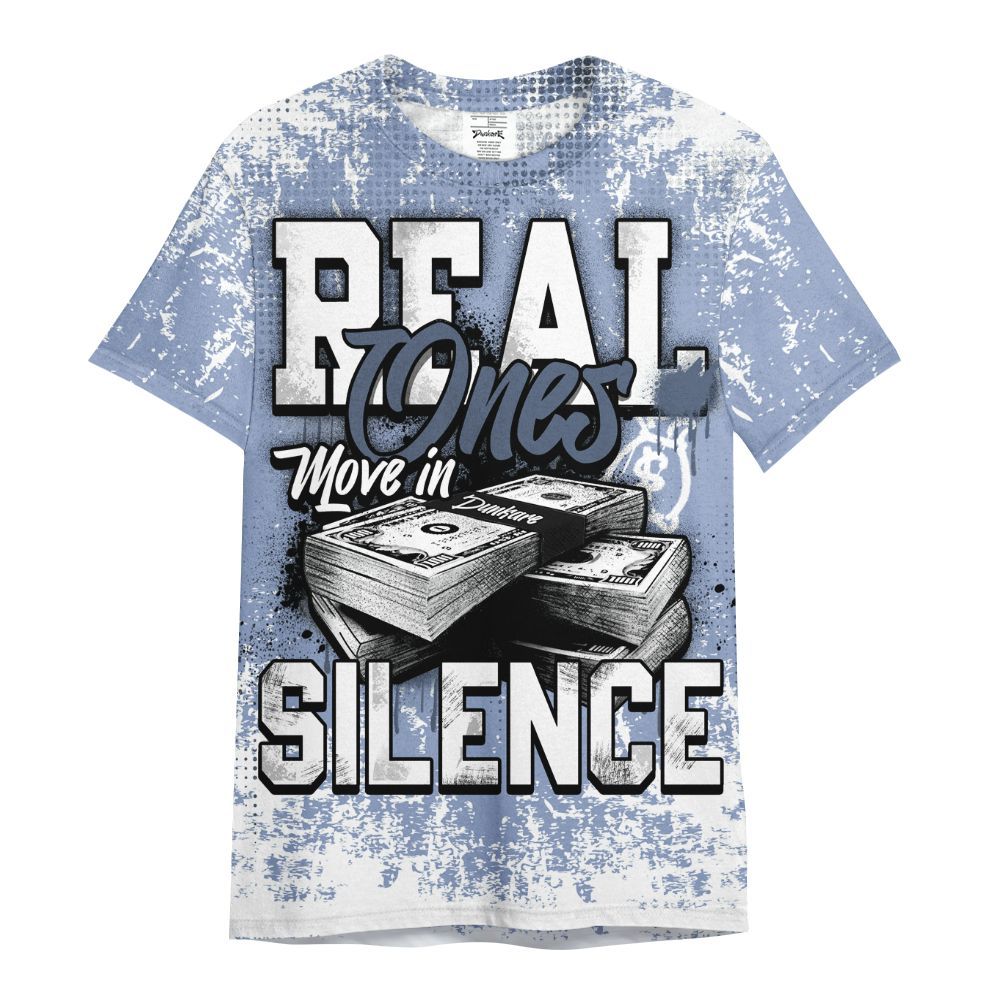 Shirt To Match Retro Blue Grey 13s - Move In Silence Money Street Retro All Over Print