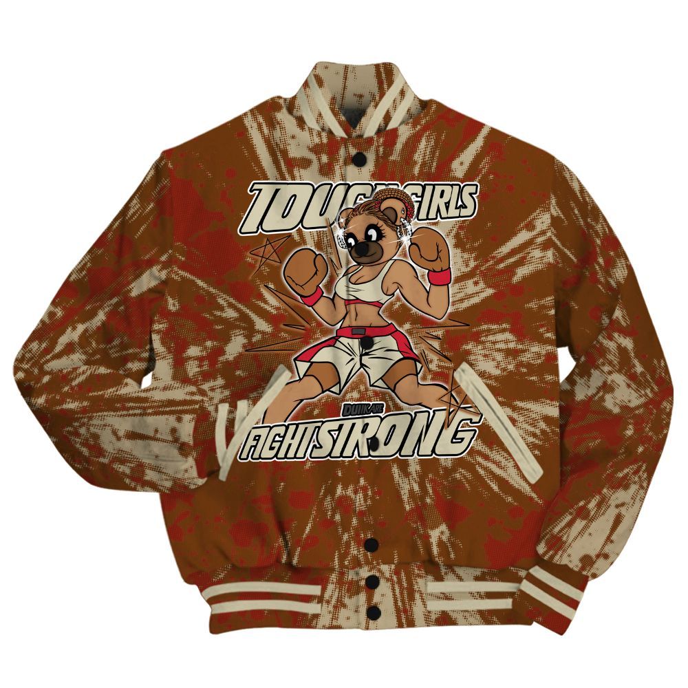 Varsity Jacket To Match Archaeo Brown 5s Shirt - Gritty Girls Bear Luxury All Over Print