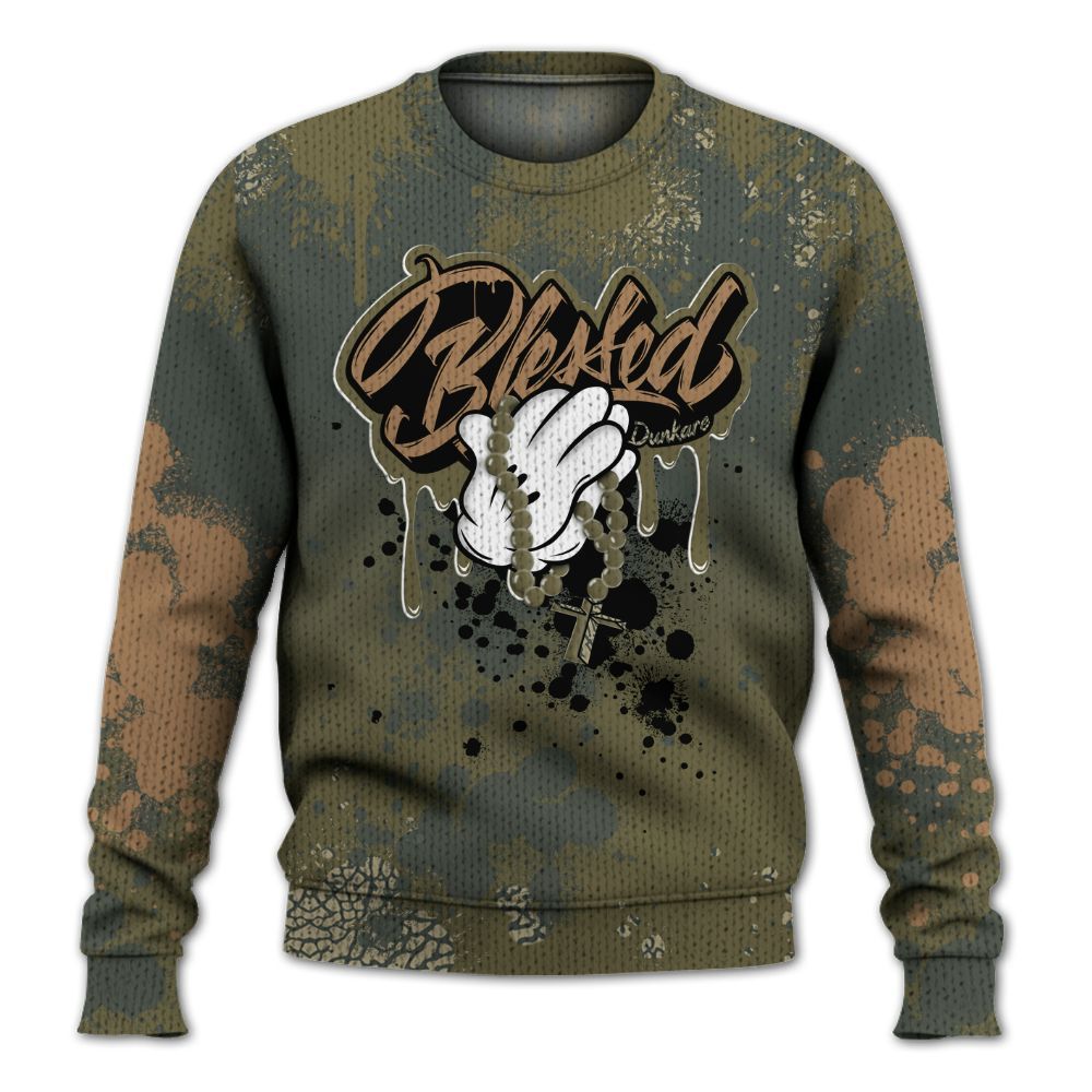 Sweater To Match Retro Family Affair 3s - God Blessed Ink Drip Graphic