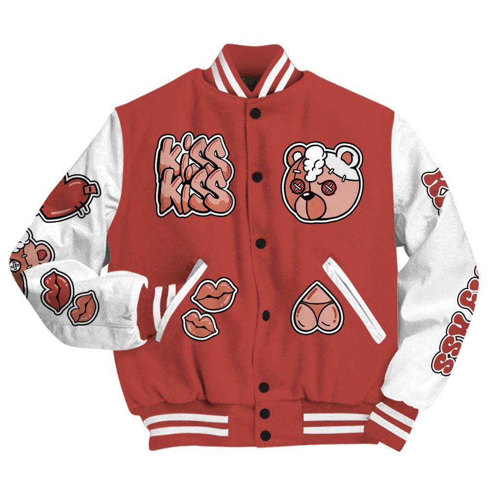 Varsity Jacket To Match Dune Red 13s - Kiss My Hugz All Over Print