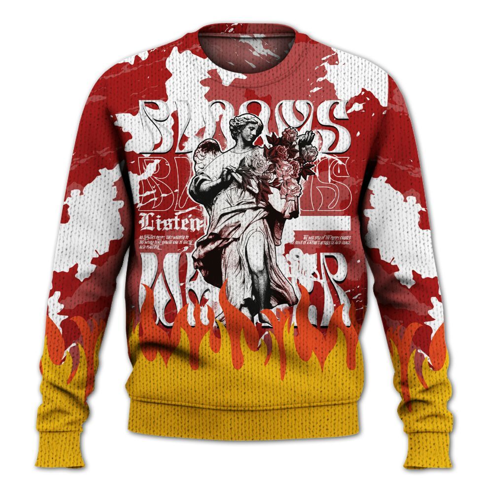 Knitted Sweater To Match Red Taxi 12s - Blooms Whisper Retro Retro Taxi Flip 12s Outfit