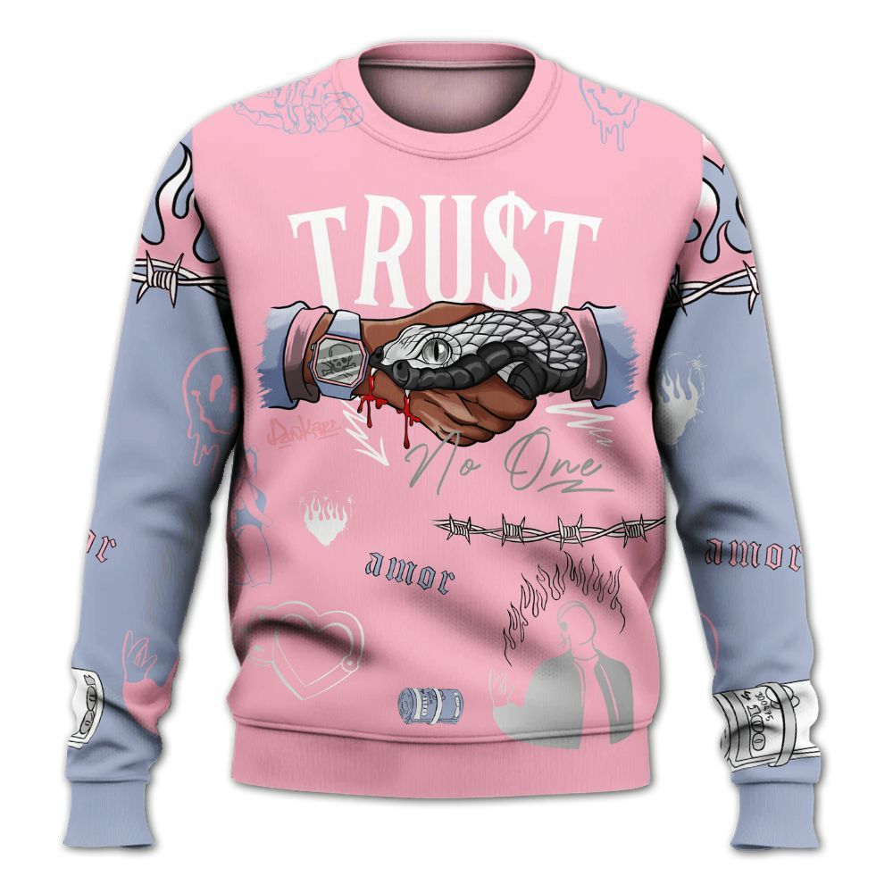 Sweatshirt To Match Retro 35th Anniversary 5s - Snake Trust No One All Over Print