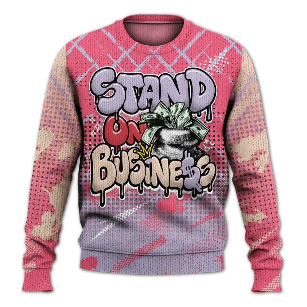 Sweater To Match Peanut Butter Jelly 5s - Halftone Stand Business Drip Graphic