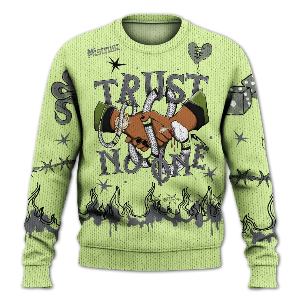 Knitted Sweater To Match Smoke Grey Volt TR 1s - Trust No One Snake-Bite Doodle Crayon