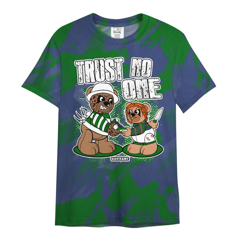 Shirt To Match Midnight Navy 13s - Trust No One Bear Abstract Halftone All Over Print