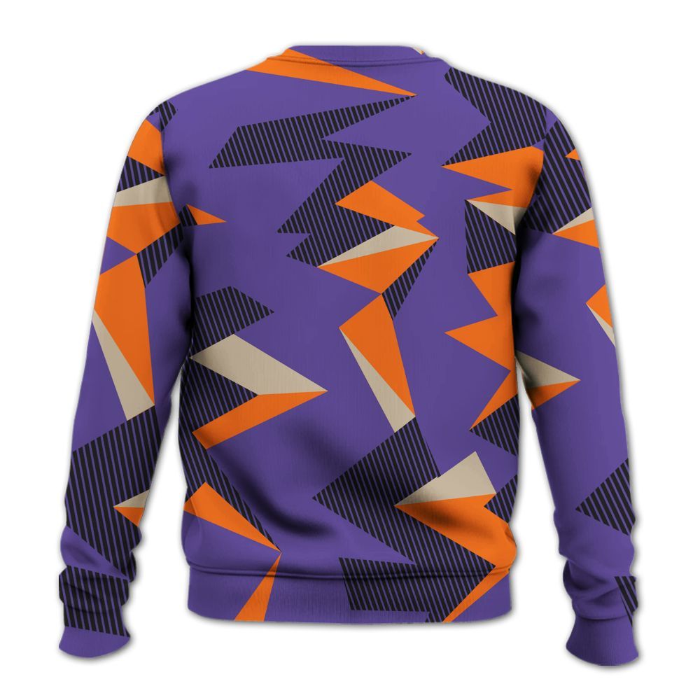Sweatshirt To Match Air Max Waffle SP Voltage Purple - Geometric Camouflage Pattern All Over Print
