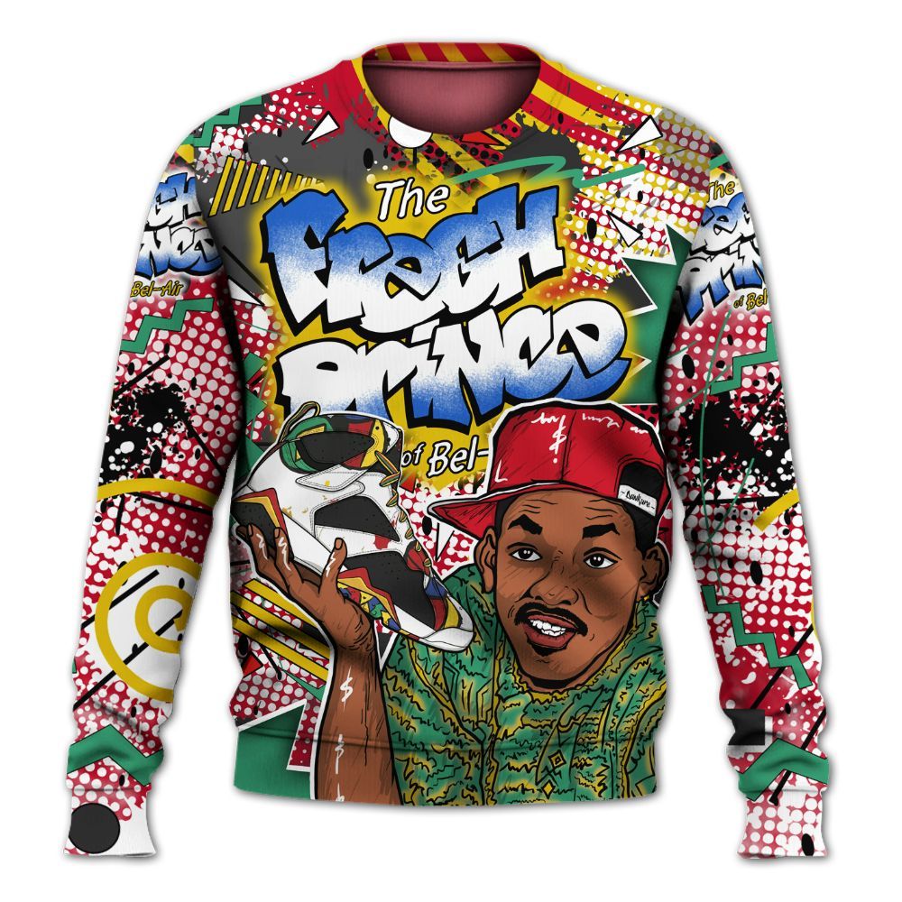 Sweatshirt To Match Miro 7s - Fresh Sneaker 90s All Over Print