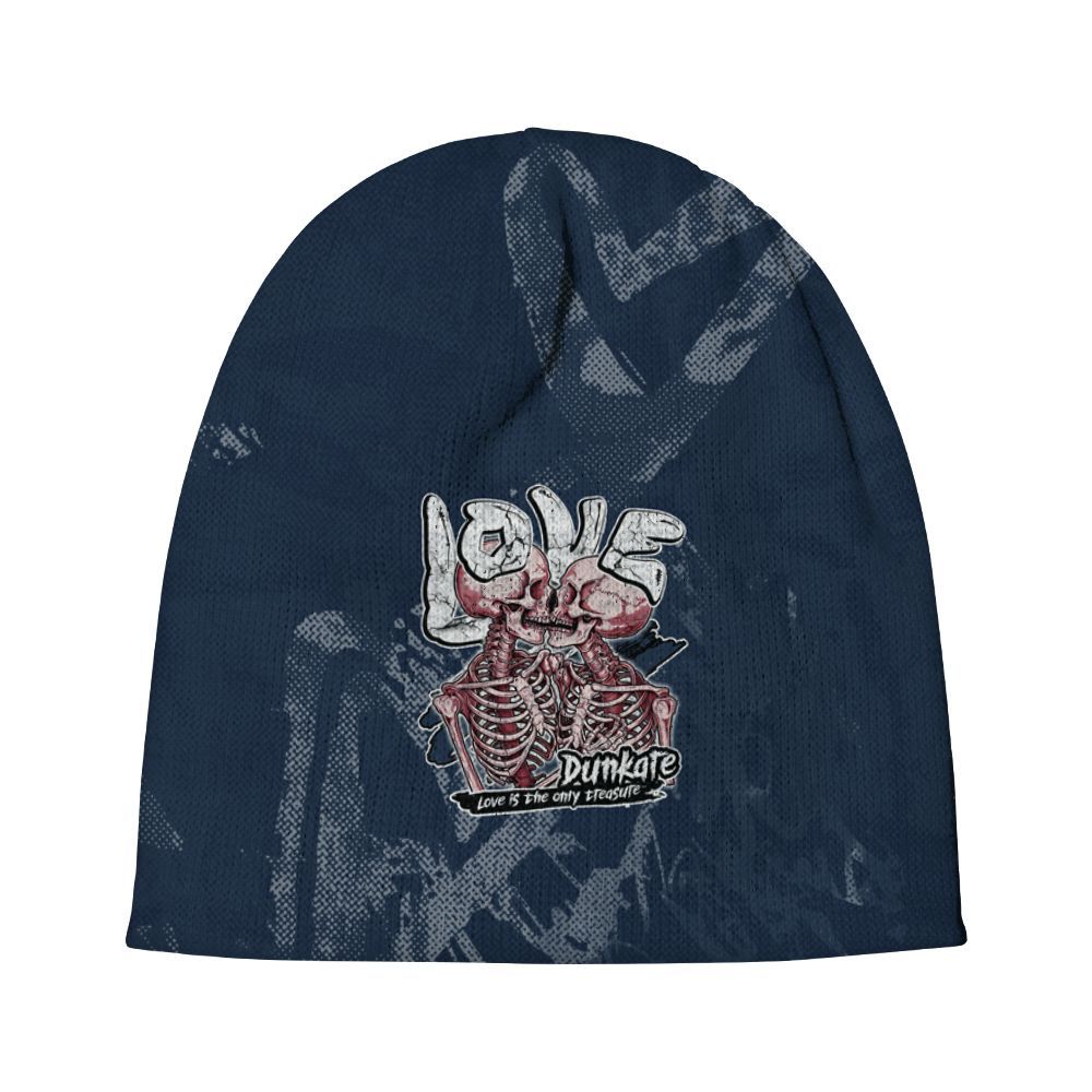 Beanie Hat To Match White Midnight Navy 6s - Skull Love Graphic