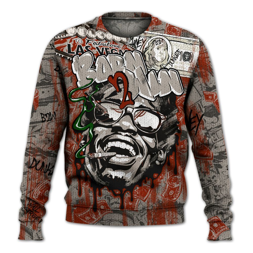 Knitted Sweater To Match El Grito 5s - Born To Win Money