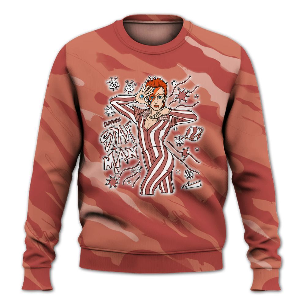 Sweatshirt To Match Dune Red 13s - Starmans Graphics Colored All Over Print