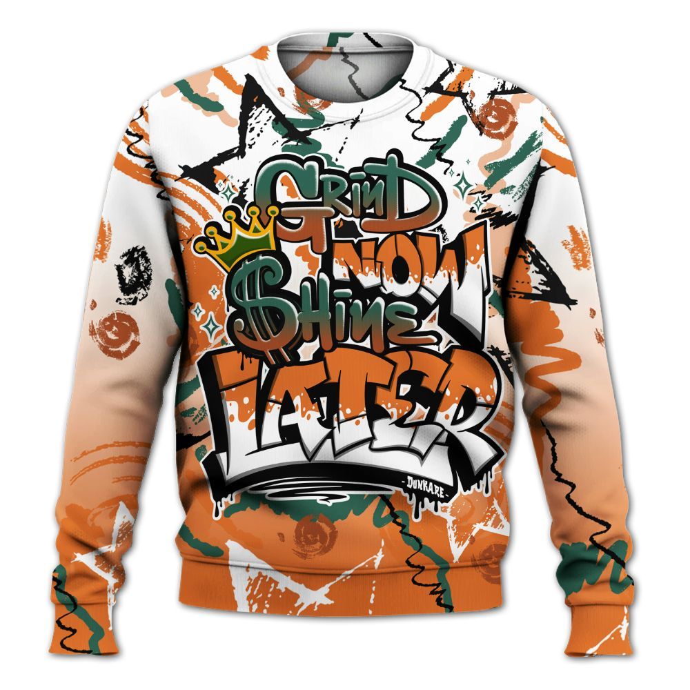 Sweatshirt To Match Dunk Low Ceramic - Grind Shine Later Drip All Over Print