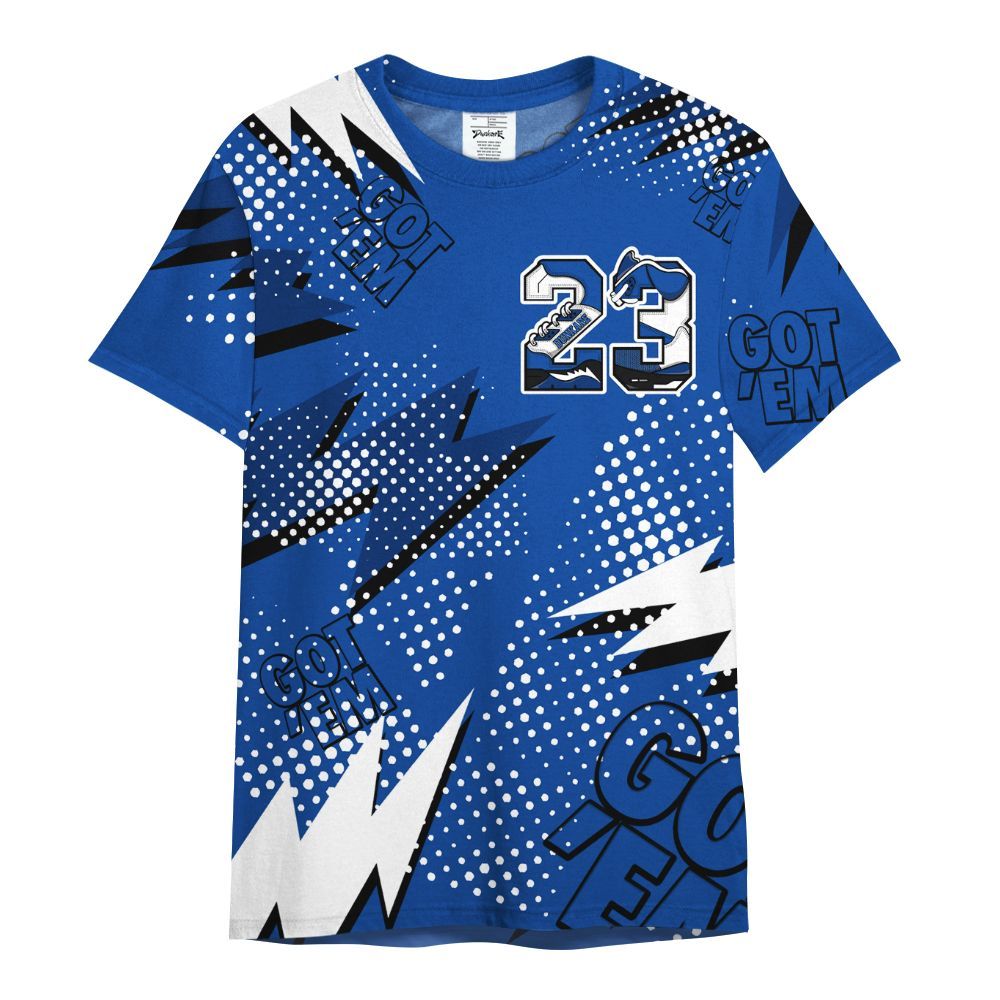 Shirt To Match Low Game Royal 1s - Custom Name Number 23 5s All Over Print