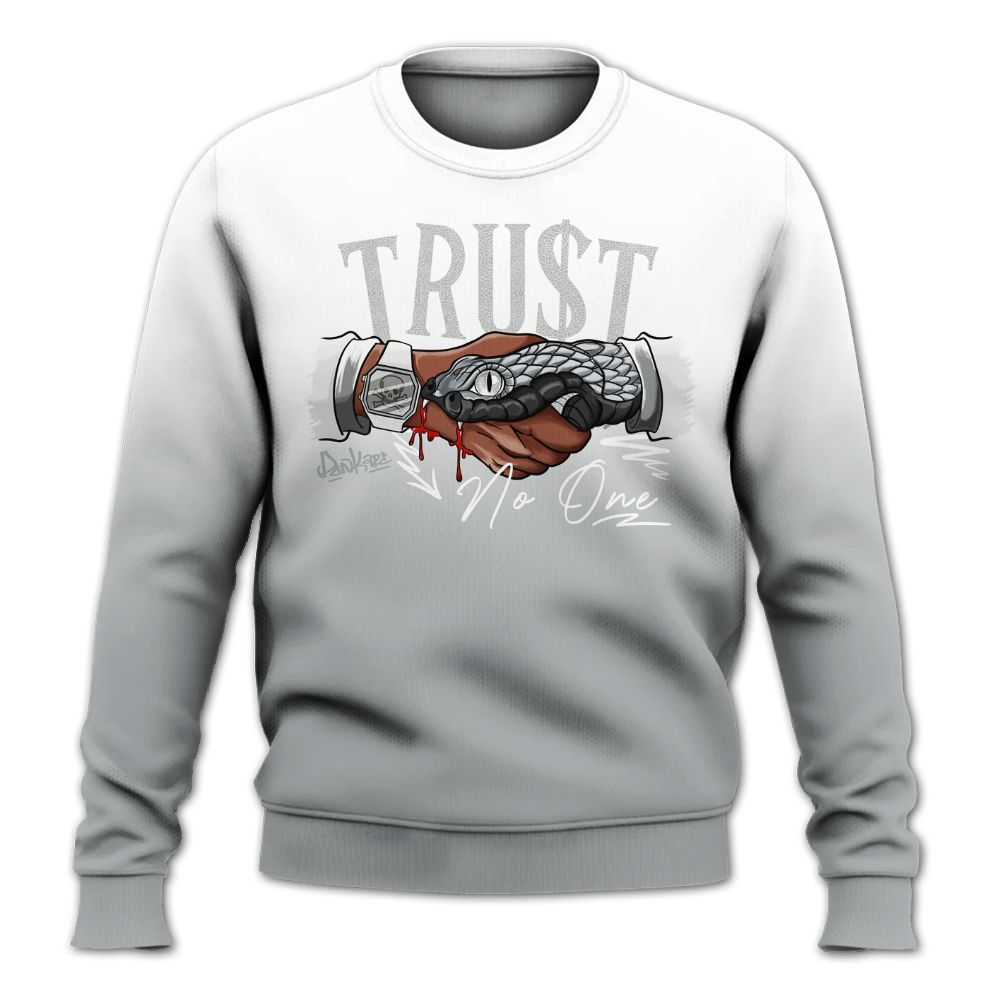 Sweatshirt To Match Retro Pure Money 3s - Trust No One Drip All Over Print