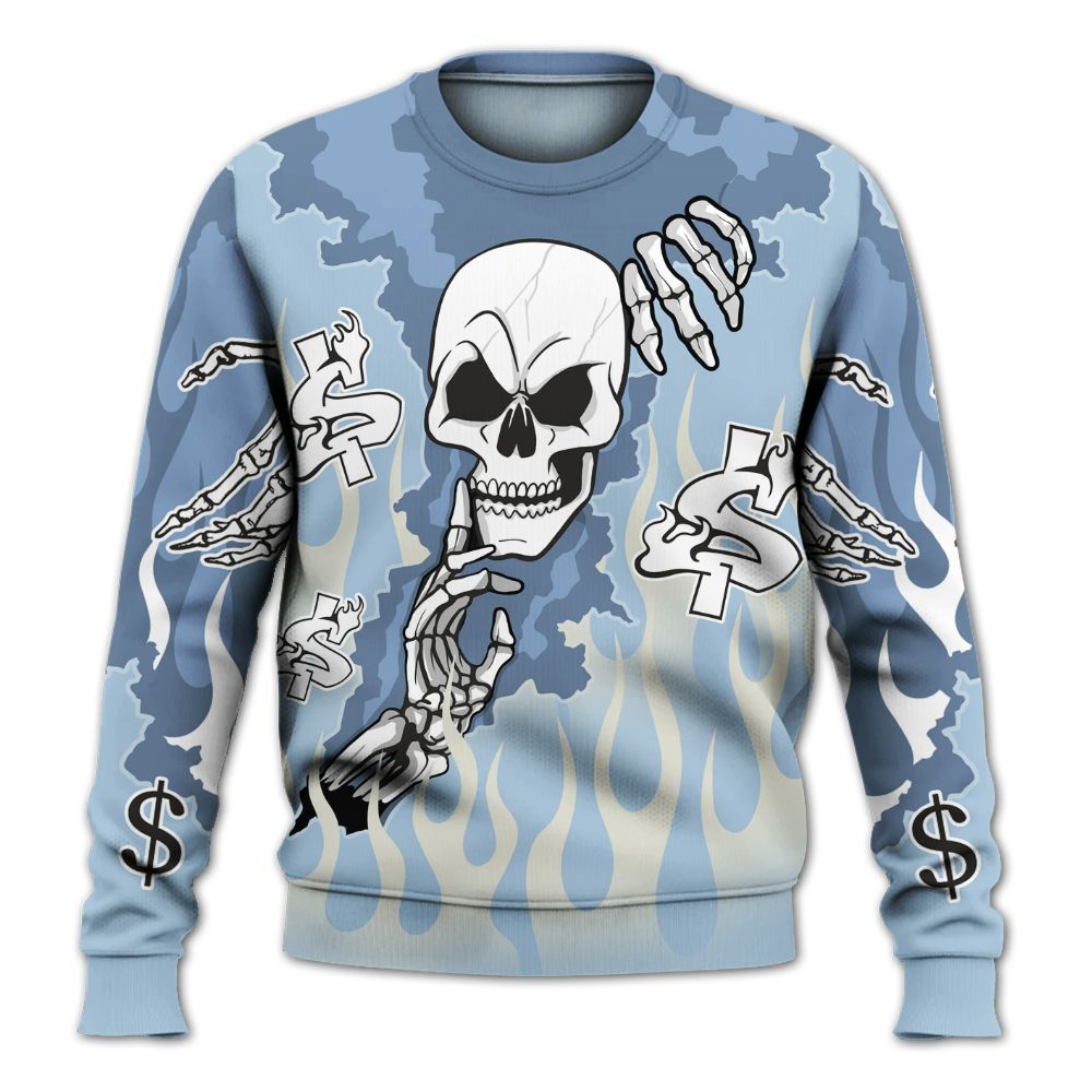 Sweatshirt To Match Forget Me Not 4s - Ones Move In Silence Graphic Trapped All Over Print