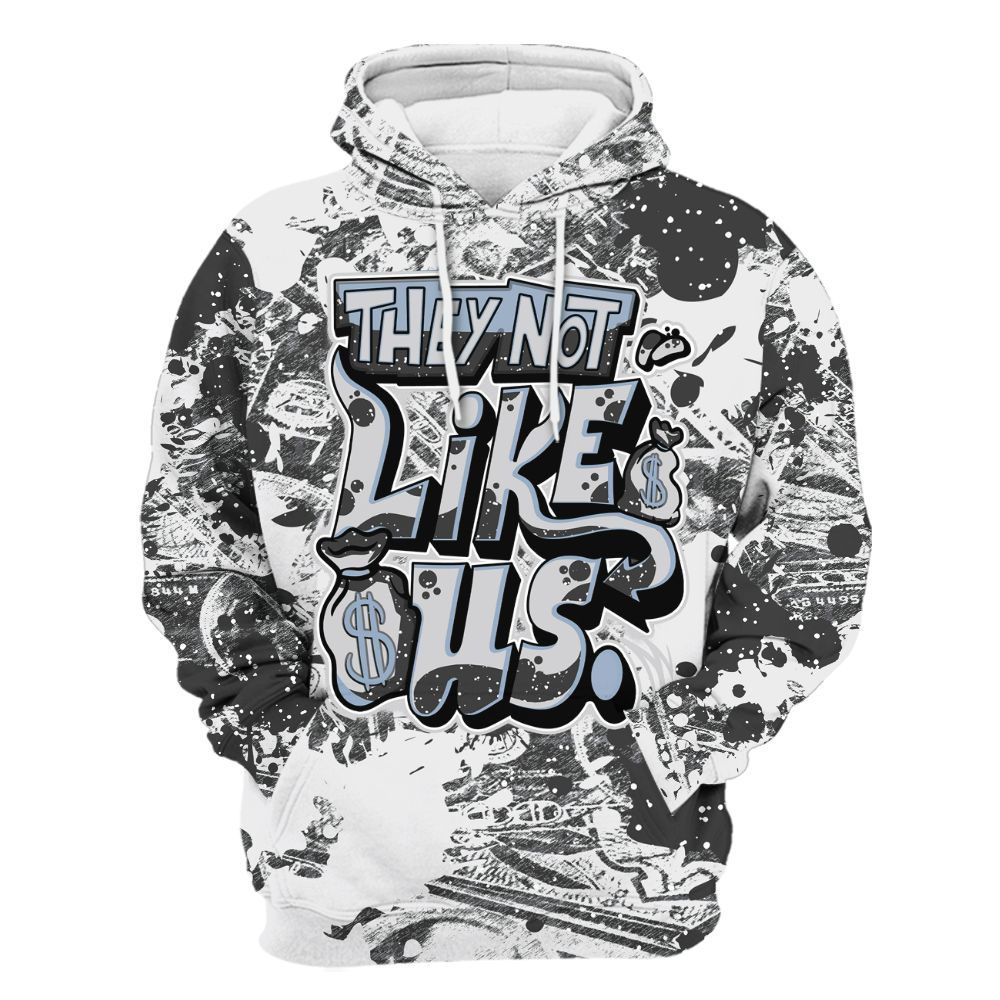 Hoodie To Match Reverse Black White 6s - Dislike Us Graphic Street Art All Over Print