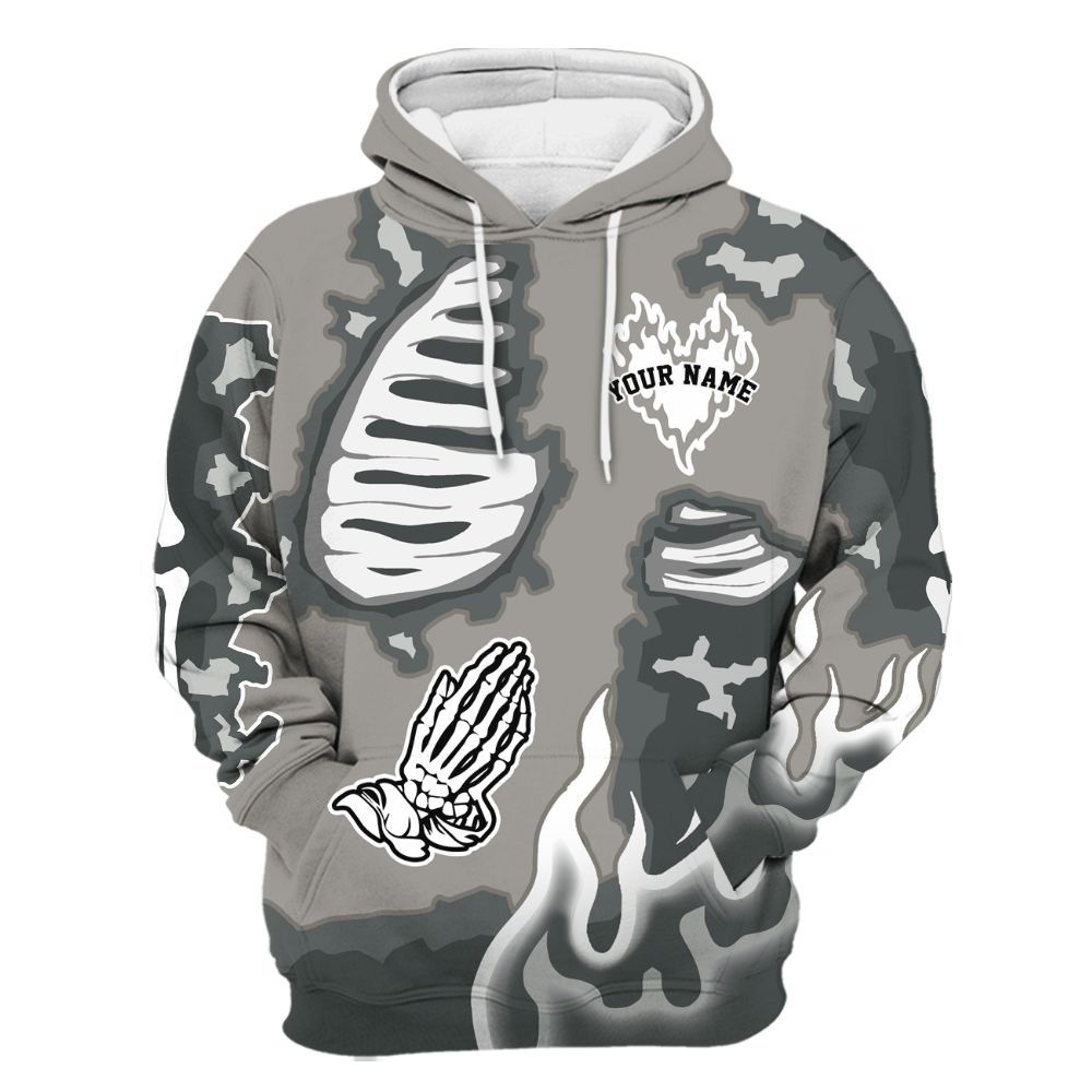 Hoodie To Match Cool Grey 9s - Dislike Us Graphic Burning Custom Name All Over Print