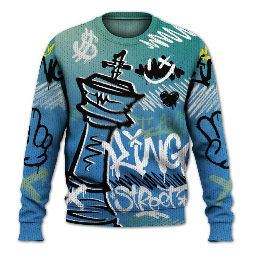 Knitted Sweater To Match Low Carolina 17s - Street King Chess Streetwear
