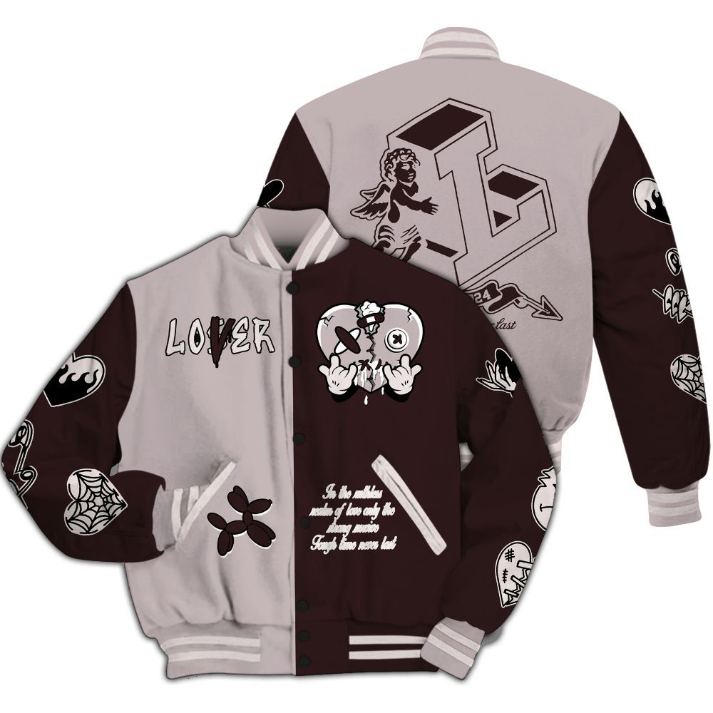 Varsity Jacket To Match AMM Air Smokey Mauve 6s - Loser Lover Heartbreak All Over Print