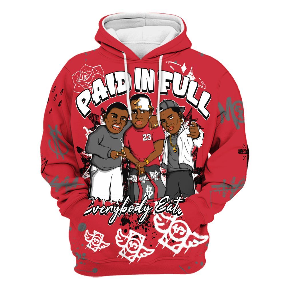 Hoodie To Match Bunny 2025 8s - Everybody Paid In Full Crayon All Over Print