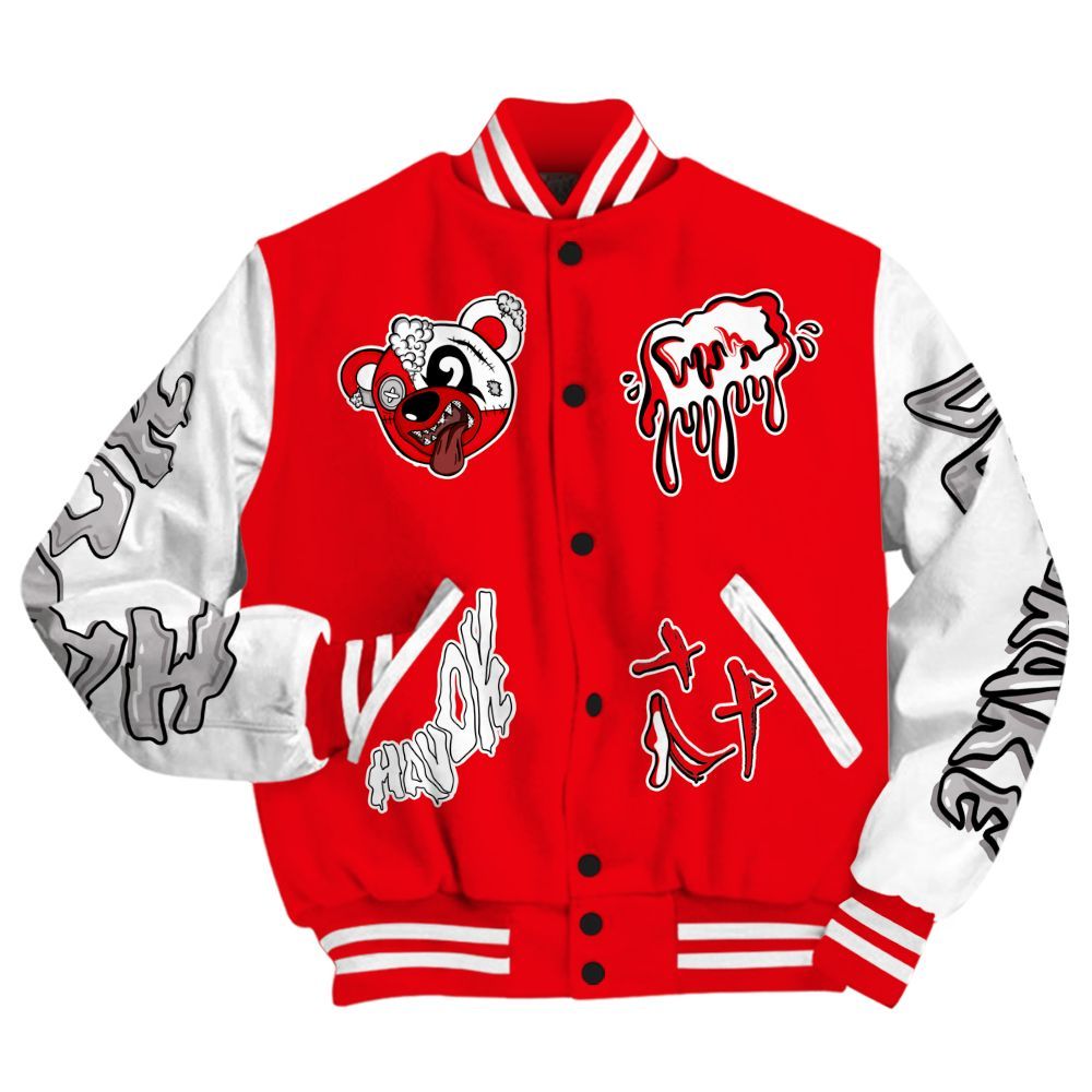 Varsity Jacket To Match Air Max 1 Low Poly - Havok Bear All Over Print
