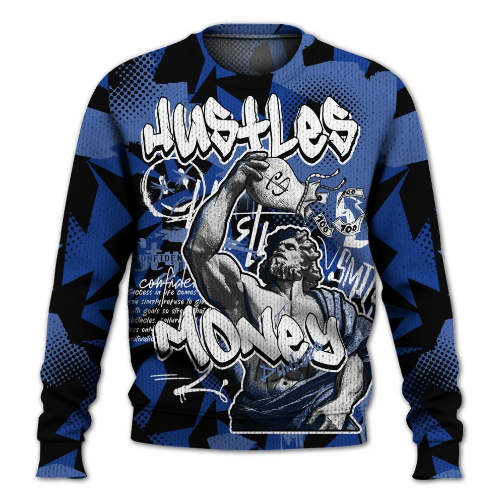 Knitted Sweater To Match Air Foamposite One Royal - Huslte Money Retro