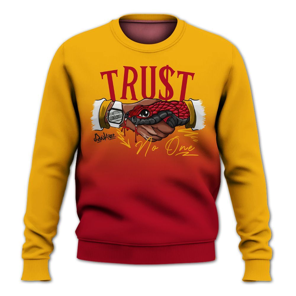 Sweatshirt To Match Cardinal 7s - Snake Trust No One Drip All Over Print