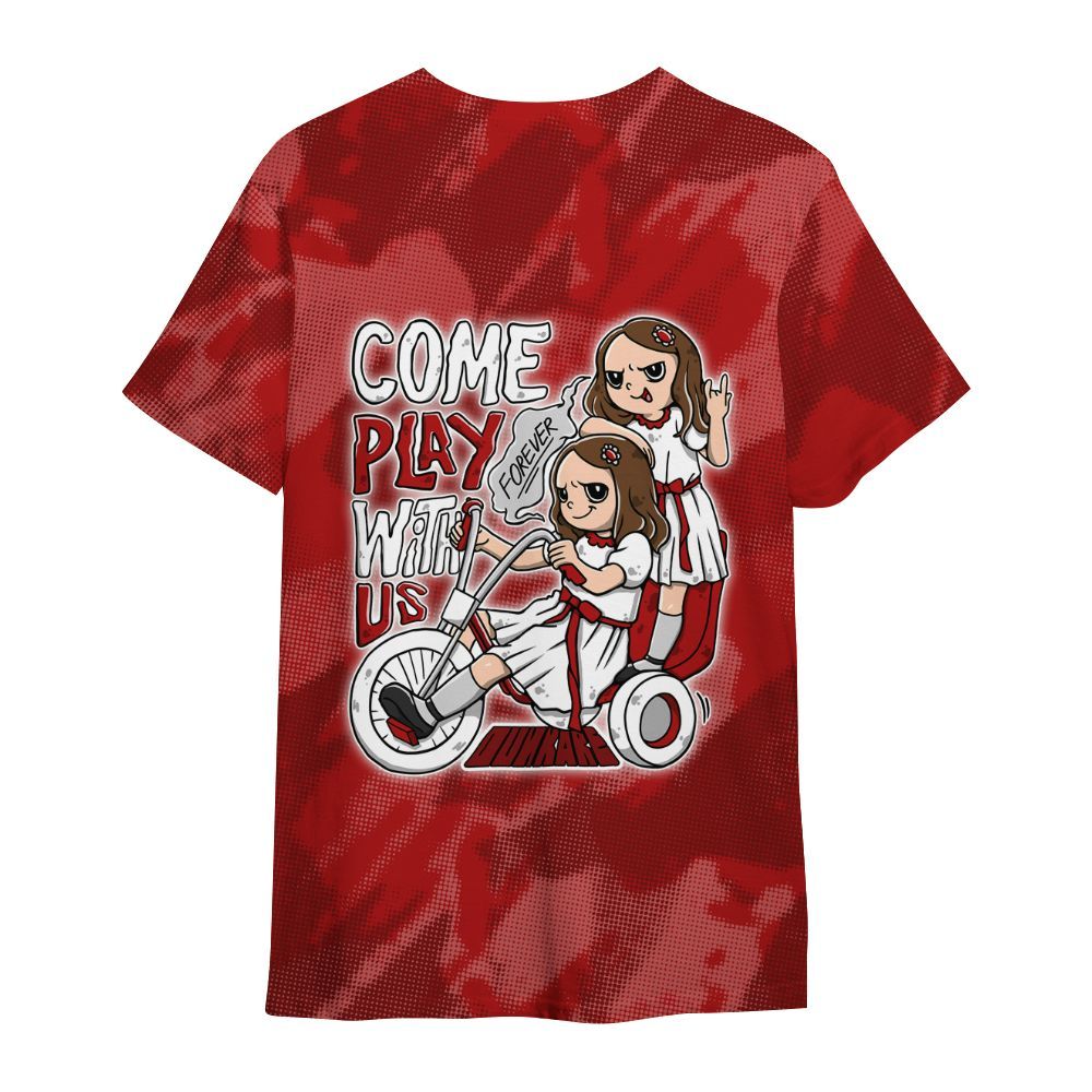 Shirt To Match Red Taxi 12s - Come Hangout Halloween Abstract Halftone All Over Print