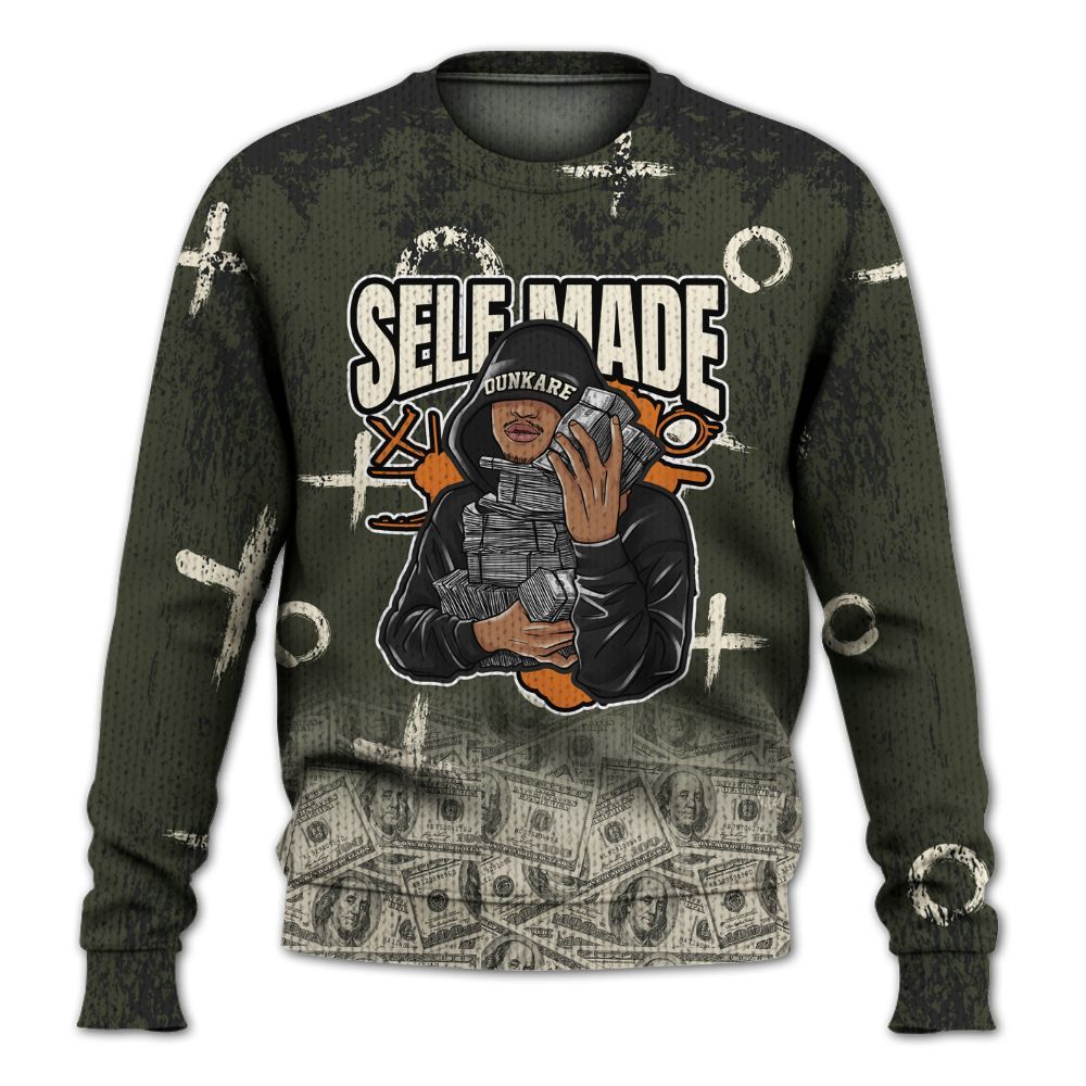 Sweater To Match Retro Undefeated 4s - Selfmade Unique Grunge Graphic