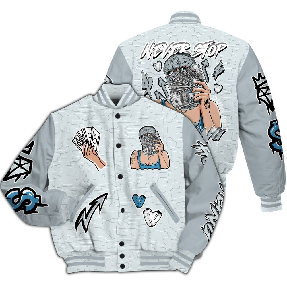 Varsity Jacket To Match Zion Half Moon 3s - Hustling Unique All Over Print