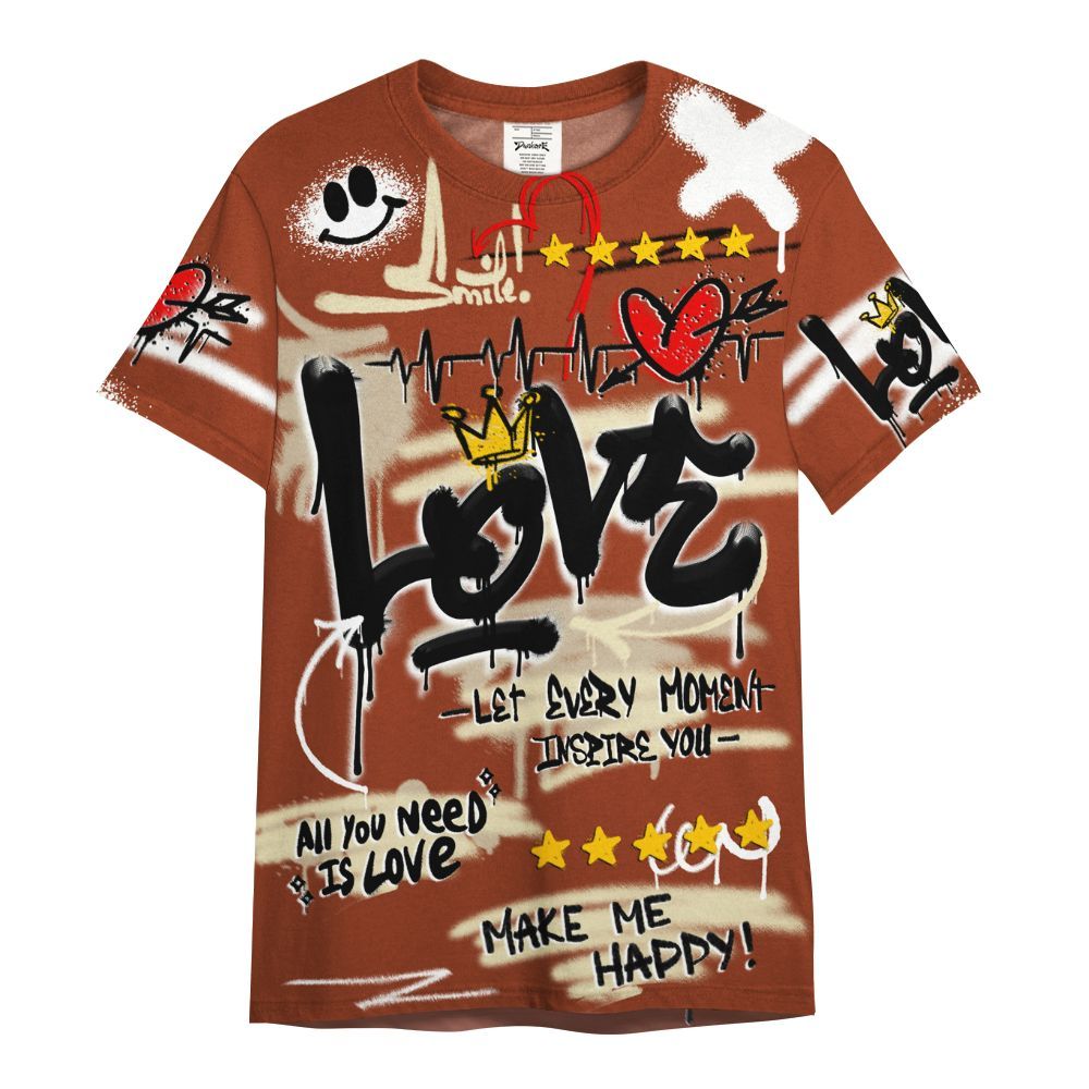 Shirt To Match Retro Eastside Golf 12s - Happy Love Beats Graffiti Streetwear All Over Print