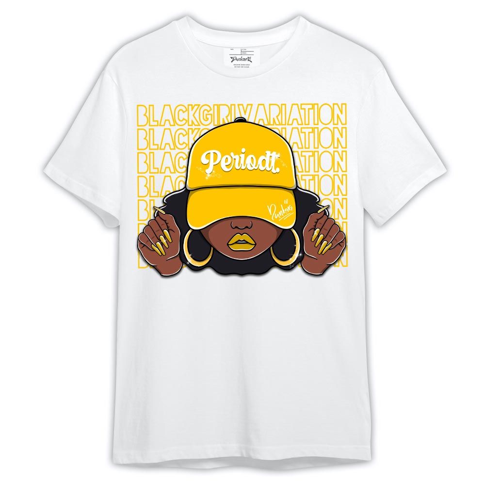 Shirt To Match Shirt Streetwear Black Girl Variation, Vivid Sulfur 4s T-- To Match Sneaker Vivid Sulfur 4s Graphic Tee NCT