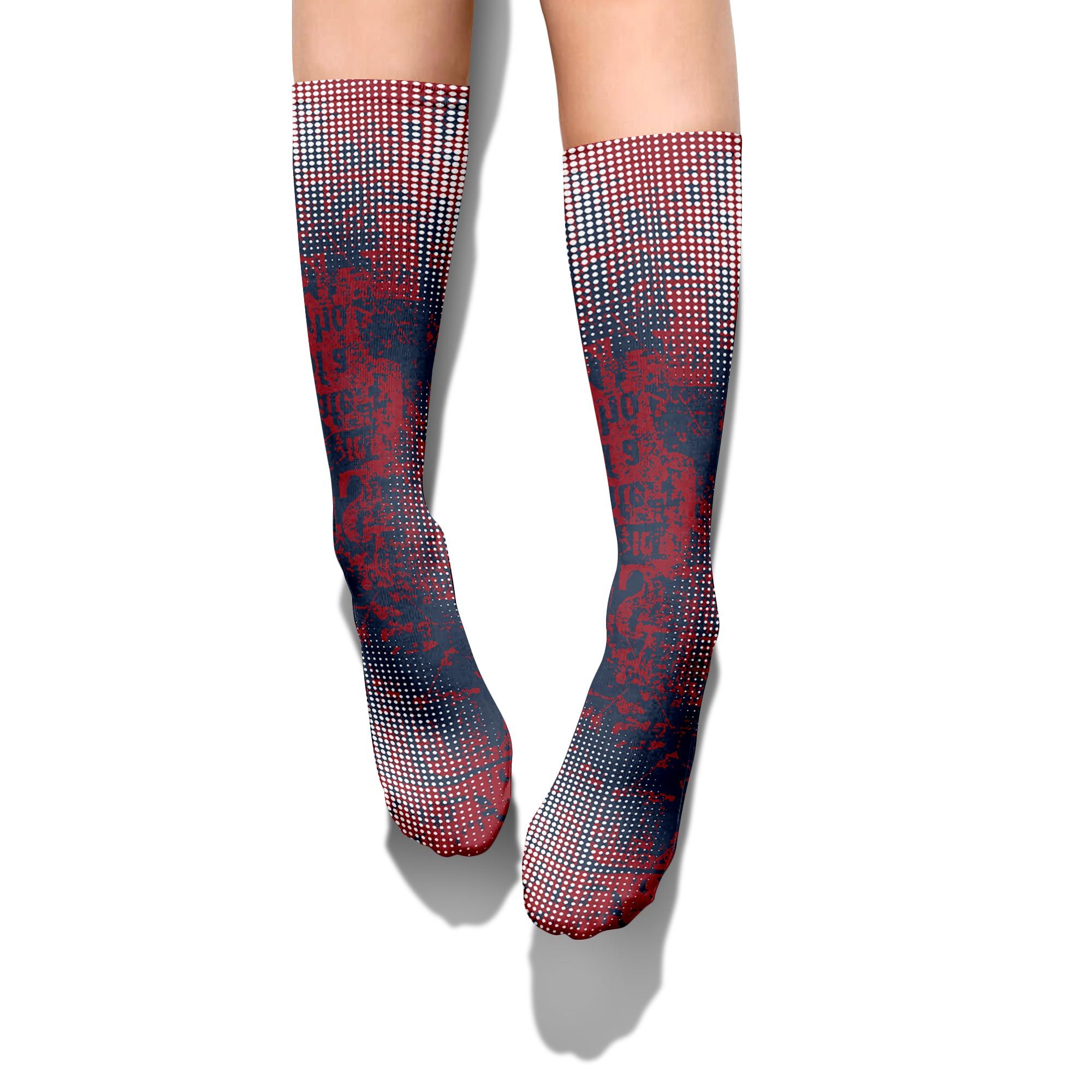 Sock To Match Retro Olympic 6s - Glitch Text Graphic Unisex