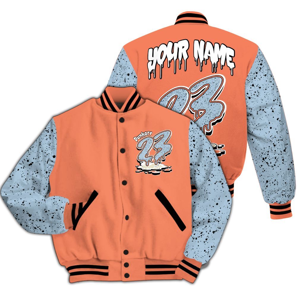 Varsity Jacket To Match DJ Khaled Crimson Bliss 5s - Custom Name 23 Drip All Over Print