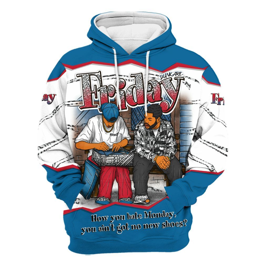Hoodie To Match OG True Blue 3s - Friday Movie 90s TV All Over Print