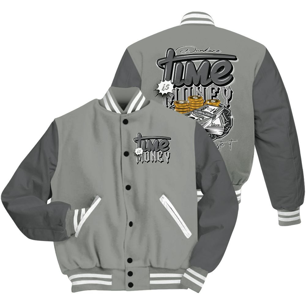 Varsity Jacket To Match Paris Olympics 4s - Time Is Money All Over Print